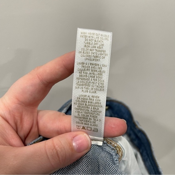 Frame Le Tour Raw Hem Denim Shorts in Bixby Size 25 - Picture 10 of 11